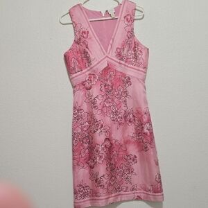 Plenty By Tracy Reese Floral Pink, Silk Sleeveless Dress M